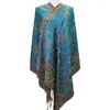 Halsdukar paisley lång halsduk mode tassel imitation kashmir sjal överdimensionerad mjuk pashmina