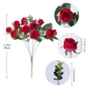 Декоративные цветы искусственный цветочный букет многоразовый свадебный шелковый ваза розы для домашних столов украшений