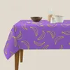 テーブルクロスカラフルなバナナテーブルクロスアブストラクトプリントキッチンダイニングルームモダンな保護テーブルクロスのグラフィックカバー
