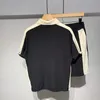 Zomerheren los poloshirt en shorts Twee -stuk set mannen Casual broek met korte mouwen Pak Koreaanse luxe kleding 240409