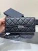 CC plånböcker Tote Quilted Bag Designer Sacoche Card Holders One Shoulder Underarm Flap Handväskor Black Caviar Leather Women Daily Wallet Card Holder