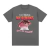 Kvinnors t-shirt roligt jag kämpar mot mina demoner och de är vinnande musmeme t-shirt kreativa män kort ärm plus size kvinnor t-shirtsl2403