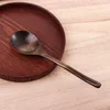 Spoons Mehrzweck einfacher Naturholz Langes Griff für öffentliche Löffel japanischer Stil Geschirr Esslöffel Kochutensilien Küche Gadget