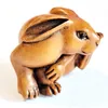 Decorative Figurines F039 - Collectible 30 Years OLD 2" Hand Carved Boxwood Netsuke Lovely