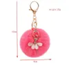 Keychains Lanyards Righestone Ballerina Girls Kelechains avec une balle de fourrure colorée PENDANT CLASSION CLASSE POUR CADE CEIL