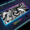 Mouse Pads Wrist Rests Black And White Large RGB Mouse Mat Gamer Mousepads LED Gaming Mousepad Big Luminous Desk Pad Desk Mats Backlit Mouse Pads