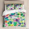 Set di biancheria da letto cucitura a colori motivi geometrici macinazione mao set cover trapunta per due