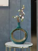 Vases chinois en émail vase salon entrée haut de gamme Lux Decoration Ceramic Halway High Sense Home Dining Table