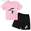 Kläder sätter barn sommar ny trend t-shirt kort ärm topp+shorts 2p födelsedagspresent pojke/flicka småbarn 3-12y charmig stilig casual sportset T240415