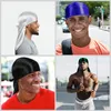 Berets 6PCS/LOT Unisex Men Women Bandana Durag Headwear Silky Pirate Cap Wrap Hats Hip Hop Headband Biker Headwrap