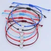 Bracelets de charme 5pcs Hollow Heart tressé pour les femmes Bijoux de fête de corde de corde de cire de cire de cire artisanale