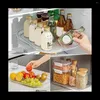 Förvaringspåsar för kylskåpskåpskåpsarrangör Rektangulärt bricka rack kök av papperskorgen