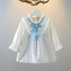 Lawadka 6m-3t Vestidos de otoño de primavera para niñas ropa de moda de niña vintage para niña para la princesa de princesa vestida 240412