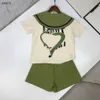 Fashion Baby Tracksuits Elephant Imprime d'été Suit à manches courtes Suit des enfants de créateurs Taille 90-150 cm Girls T-shirts et shorts 24april