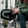 Porteurs de chats respirant sac à dos oxford transport porteur pour sacs sacs sacs de chien portables accessoires de couleur verte