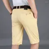 Men's Shorts 2024 Summer Arrivals Elastic Force Casual Short Pants Male Business Straight Loose Solid Colar Plus Size