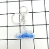 Keychains kleurrijke creatieve zeegolf bal ring voor vriendje cadeau hars grappige 3D fles hangtas tas doos auto houder accessoires
