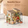 3D Bulmaca Robotime Rolife Diy ahşap bebek evi Emilys Çiçek Dükkanı Minyatür Dollhouse Oyuncakları Kadınlar - DG145 Y240415