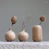 Вазы деревянные вазы орнамент белый дуб банка таблицы мини -украшения многоцелевые украшения горшки для вечеринок.