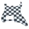 Гитарная допро 11 отверстия Delonge Strat One Humbucker Guitar Plastic Pickguard Guitar Plate Black/White Grid для FD Strat