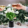 Dekorativa blommor 12 datorer Fake Home Tulips Dekor Prorn inomhus blomma sovrum vit emulering brud