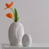 Vases Ins Nordic Decor Rustic Home Decorations Face Shape Ceramic Flower Pot Decoration Modern Room