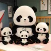 Fyllda plyschdjur små panda fyllda djur plyscher kram kudde söt realistisk panda plysch doll present för barn baby pojkar flickor födelsedagsfest l47