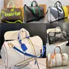 Yüksek kaliteli ürün tasarımcısı çanta duffel çanta erkek ve kadın moda seyahat çantası kaplamalı tuval deri el fatura omuz crossbody çanta desen ızgara stili serisi