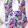 Één-stuks 5-14 jaar Leaf Print Kids Girls One Piece Swimsuit Summer Beach Girl Monokini Children Studenten Tieners Swimwear Bathing Suite Y240412rzyly240417Rzylrzyl