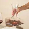 Creatività del decanter del vino irregolare 1450 ml Dispermette di vetro in vetro in vetro a aeratore di relitto replicano in vetro artistico 240415