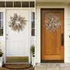 Fiori decorativi natalizi ghirlanda pinecone fai -da -te albero di Natale ornamenti appesi per la porta d'ingresso caduta con verde ghirlanda decorazione a sospensione