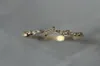 Junerain Gold CZ Kristall Eheringe für Frauen Mädchen empfindliche Mikrokubikzirkonia -Verlobungsring zierlich dünner Schlankfinger Ring 3270586