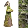 Other Bird Supplies Resin Outdoor Feeder Statues Garden Decoration Fairy Girl Sculpture For Women 2.4 X 5.9inch