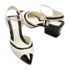Slingback designer sandały sandale paski femme letnie sandały masywne obcasy progettista kliny dla kobiety designerskiej skóry lekka