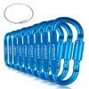 Ringar lixada 1/9 pack aluminiumlegering DRING LOCKING CARABINER CLIP SET SCREW LOCK LÅSKROK KEACHAIN ​​MED STEEL TRIE RING