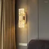 Vägglampa modern lyx sovrum sovrum led lampor krusning glas rektangel lampor för rum dekor kök matbord hem