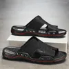 Slippels Outdoor Echte lederen sandalen Sandalen Zomer Non-slip Walking Casual Shoes Beach Men Big Size 38-48