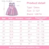 Flickans klänningar Vikita Girls Mermaid Dress Toddlers Tutu Dress with Bow Knot Birthday Party Vestido Infantil Kids Princess Summer Dresses 3-8 Y T240415