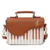 Bag 2024 Korean Piano Design Women's Shoulder PU Leather Messenger Handbag Fashion Tight Makeup Pocket Coin Wallet