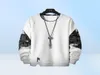 Men039s Hoodies Sweatshirts Singleroad Crewneck Sweatshirt Men 2021 Orange Patchwork Overized Japanese Streetwear Hip Hop HO1278014