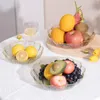 Teller Haustisch Blumenmuster Tisch Geschirr verteiltes Gericht Plastik Obst Wohnzimmer