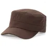 Boinas homens Caps simples ajustáveis Capas de exército vintage Capéu respirável à prova de sol Casual Casual Cap