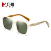 Zonnebrillen, houten, nieuwe stijl met bamboebenen, zonnebrillen, gepolariseerde bril, unisex sandelhoutpoot zonnebril