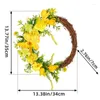 Decorative Flowers Spring Wreath Artificial Rattan Thanksgiving Door Decor 35cm/13.7inch Holiday Front For Festival