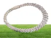 19mm wide heavy chain iced out bling diamond Curb Cuban link chain hip hop chain necklace3652570