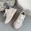 Casual Shoes Meotina Women Sneakers Round Toe Flats Mixed Colors Platform Lace-Up Ladies Fashion Spring Autumn Pink Apricot 40