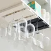 Kitchen Storage 1PCS Under Cabinet Free Punching Holder Wine Glass Rack Multi-function Classification Stemware Cup Hanging