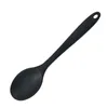 Spoons Grade Silicone Long-Handled Soup Spoon Tableware Solid Color Kitchen Flatware Utensils Accessories