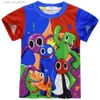 Vêtements de vêtements gibier enfants cosplay t-shirt filles garçons manches courtes caricatures d'été