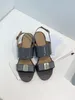 Sandały swobodne, modne nowe haczyki i pętlowe buty damskie, gruba pięta 5,5 cm, sandały projektanckie damskiej 35-40